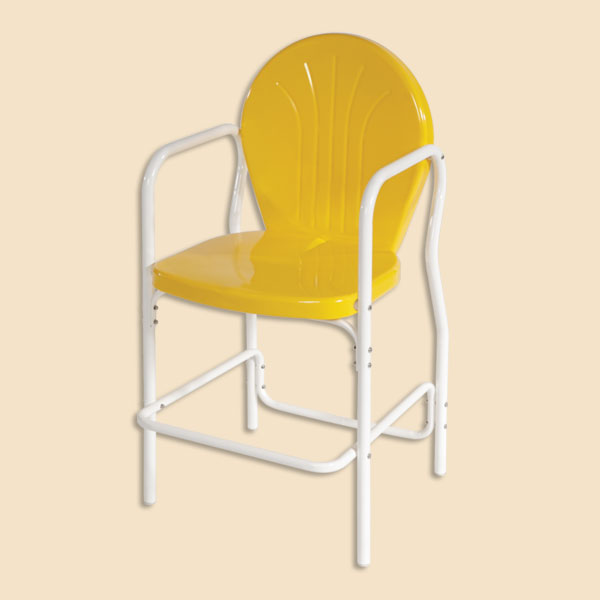 Retro metal chairs, retro metal lawn chair, metal lawn glider, 
      double glider, single seat glider, metal side table, patio table, bar table, metal patio table, 
      metal bar table, vintage new 50s style metal lawn