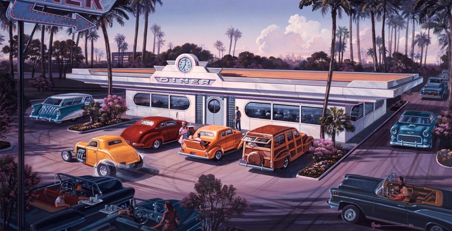Retro Murals, Vintage Murals, 1950s Murals, Vinyl Murals, 
	  diner murals, 1950s retro murals, 1950 vintage murals, restaurant murals, retro restaurant 
	  murals