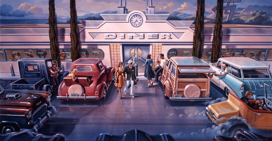 Retro Murals, Vintage Murals, 1950s Murals, Vinyl Murals, 
	  diner murals, 1950s retro murals, 1950 vintage murals, restaurant murals, retro restaurant 
	  murals