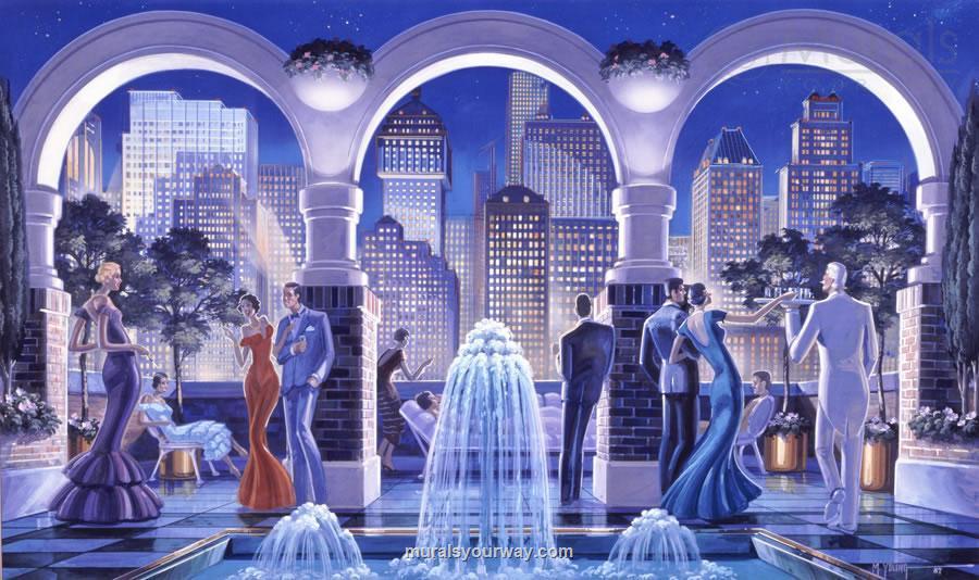 Retro Murals, Vintage Murals, 1950s Murals, Vinyl Murals, 
	  diner murals, 1950s retro murals, 1950 vintage murals, restaurant murals, retro restaurant 
	  murals